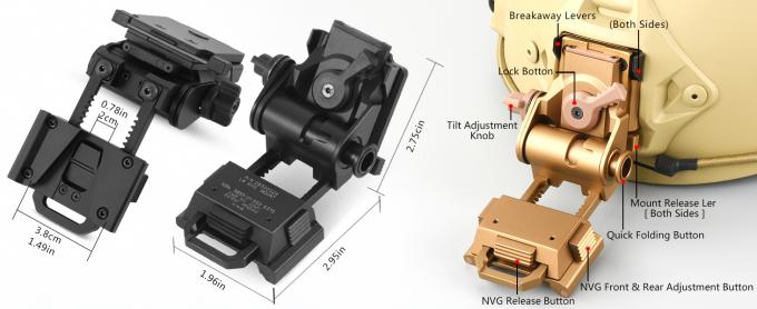 タクティカルナイトビジョン ゴーグルマウント L4G24 PVS15 18 ヘルメットマウント アクセサリー 1