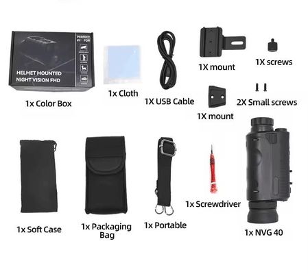 市民用ナイトビジョン ガグル TYPE C USB リチャージ可能なリチウム電池 9百万解像度