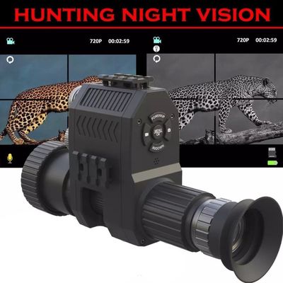 1080p 狩猟 ナイトビジョン スコープ ビデオ カメラ モノキュラ アタッチメント DVR 内蔵 850nm 赤外線懐中電灯と 1.2インチ HD 画面 調整可能なクロスファイア